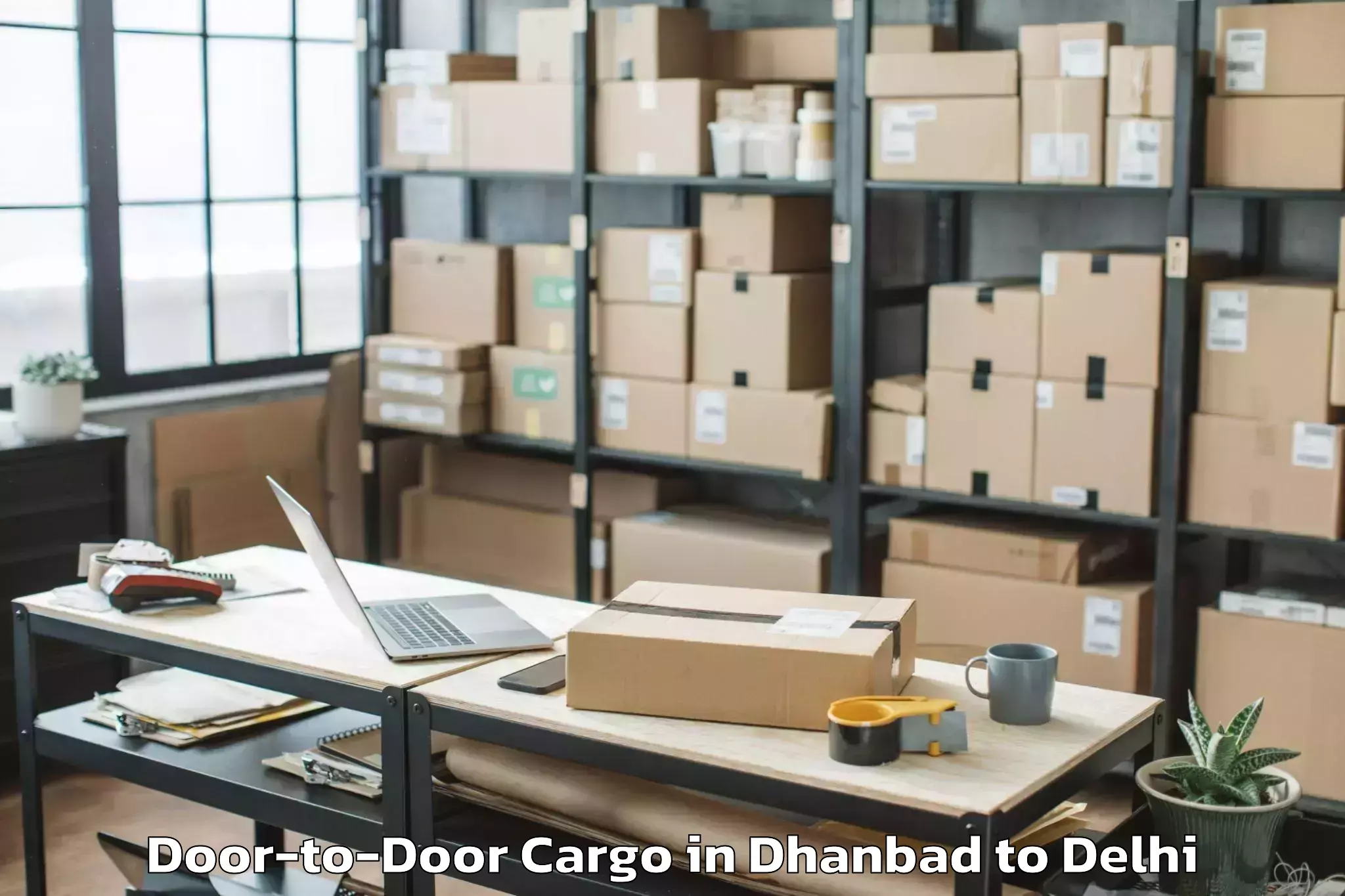 Dhanbad to Burari Door To Door Cargo Booking